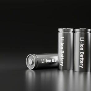 3D Rendering of Three Lithium-Ion Batteries