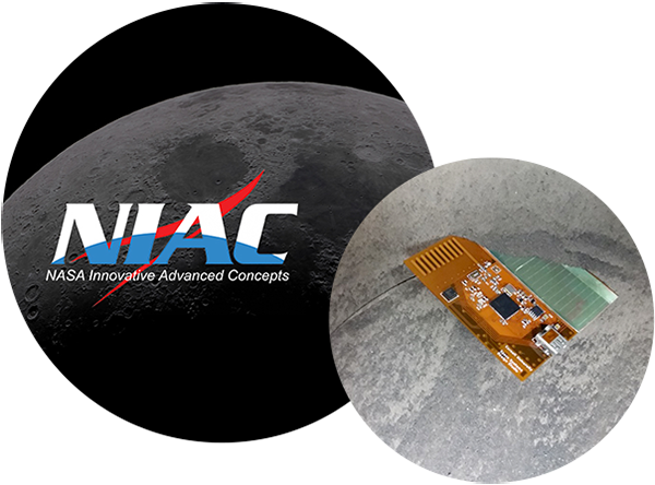 Niac NASA award phase 1 image with City Labs battery image in bubbles.
