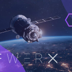 City Labs awarded the AFWERX award and funding, image of satelite and afwerx logo